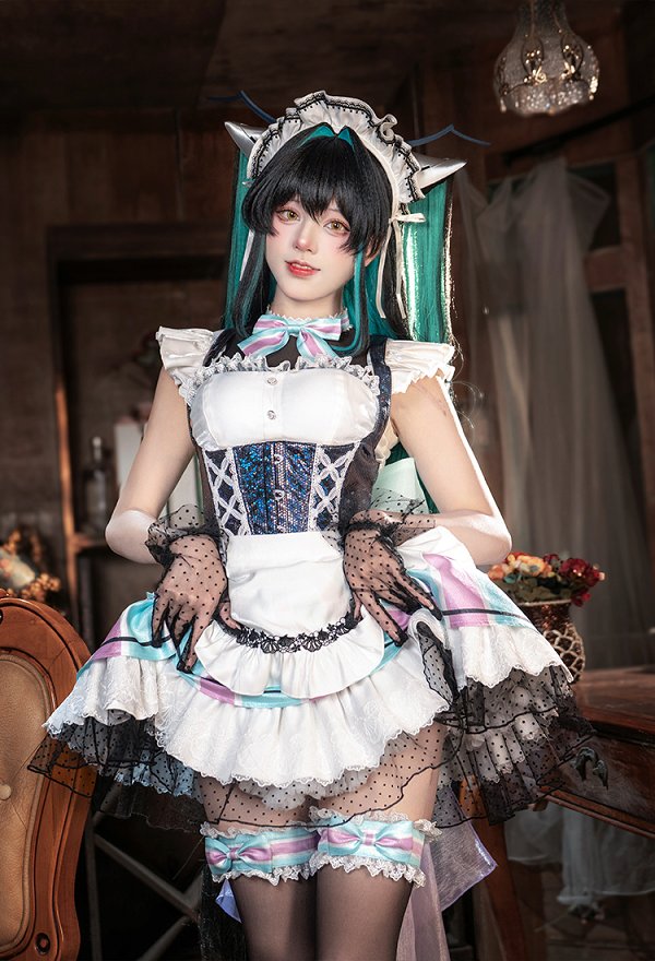 勝利の女神：NIKKE×and GALLERY コラボカフェ リトルマーメイド​ メイド服 コスプレ衣装