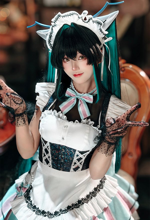 勝利の女神：NIKKE×and GALLERY コラボカフェ リトルマーメイド​ メイド服 コスプレ衣装