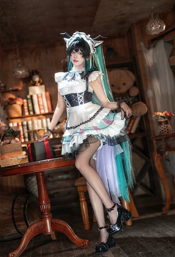勝利の女神：NIKKE×and GALLERY コラボカフェ リトルマーメイド​ メイド服 コスプレ衣装