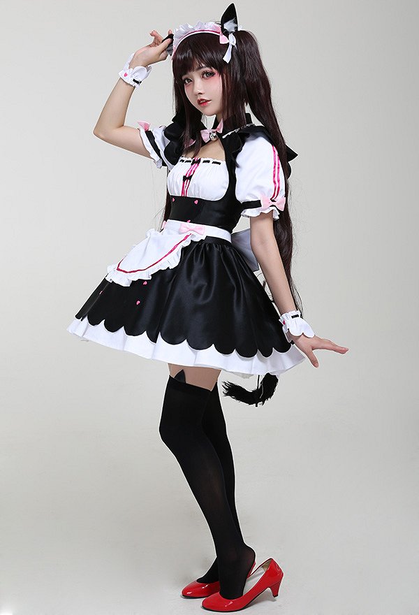 ネコぱら ショコラ コスプレ 衣装 メイド ドレス