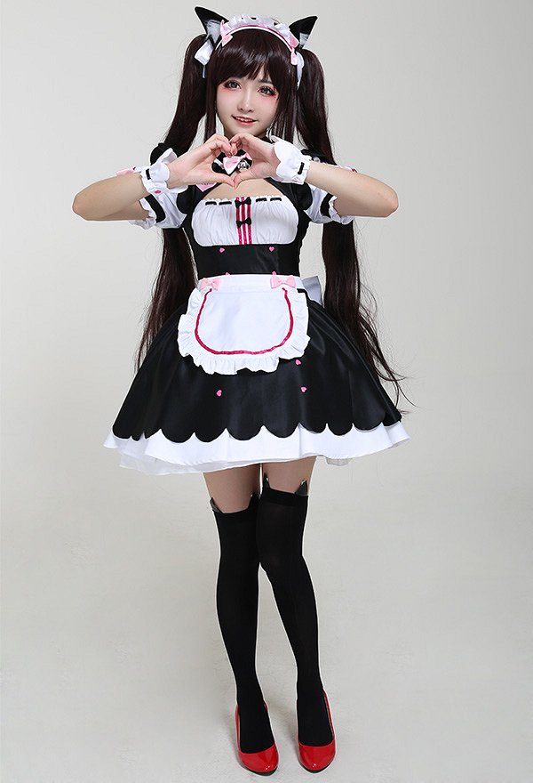 ネコぱら ショコラ コスプレ 衣装 メイド ドレス