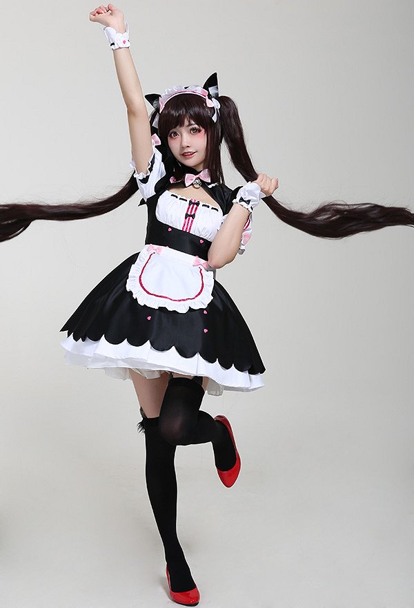 ネコぱら ショコラ コスプレ 衣装 メイド ドレス