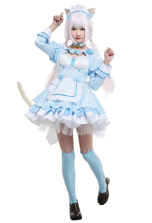 ネコぱら ねこ温泉 コスプレ衣装 青色