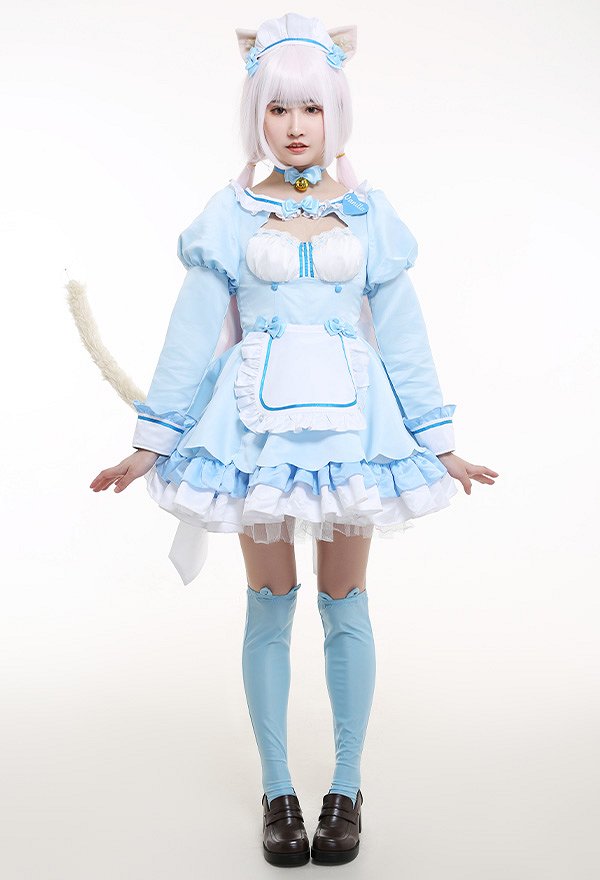 ネコぱら ねこ温泉 コスプレ衣装 青色