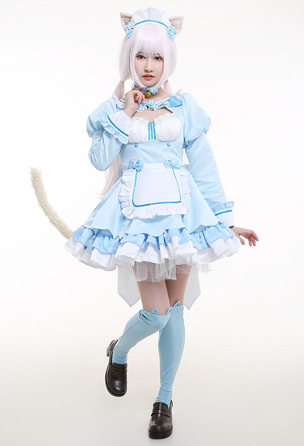 ネコぱら ねこ温泉 コスプレ衣装 青色
