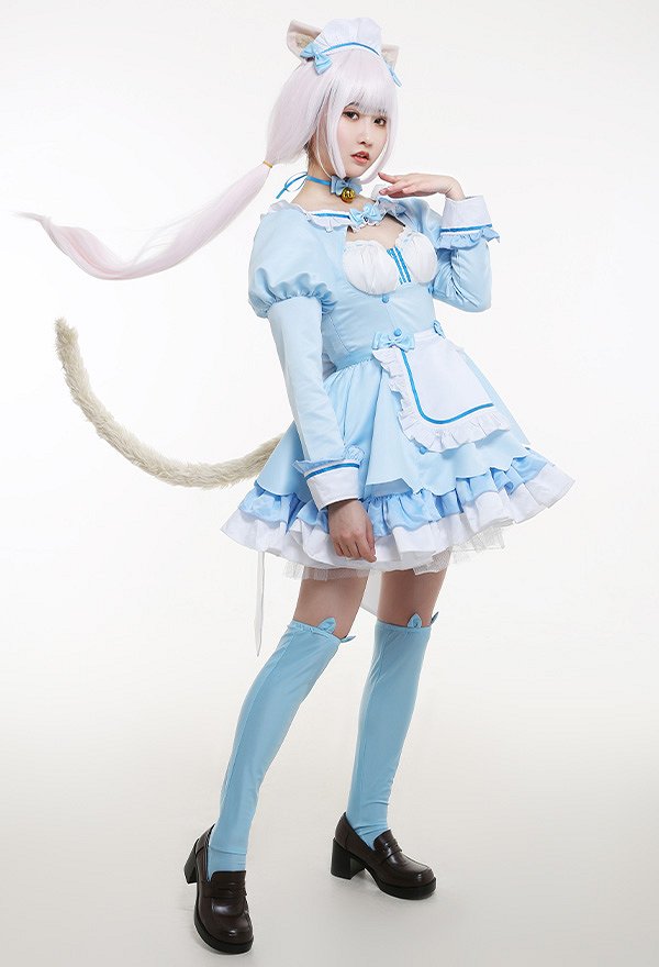 ネコぱら ねこ温泉 コスプレ衣装 青色