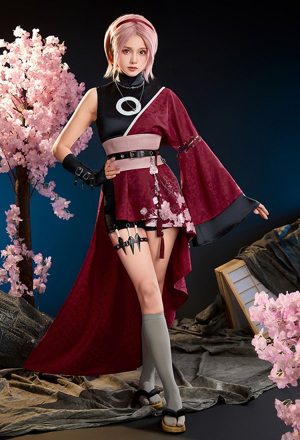 春野 サクラ コスプレ 和風 ドレス - ナルト 春野 サクラ コスプレ