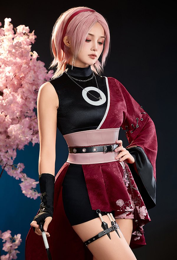 春野 サクラ コスプレ 和風 ドレス - ナルト 春野 サクラ コスプレ