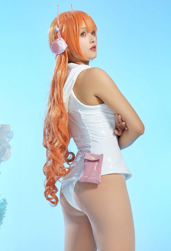 ONE PIECE エッグヘッド編 ナミ コスプレ 衣装 白色ボディースーツ