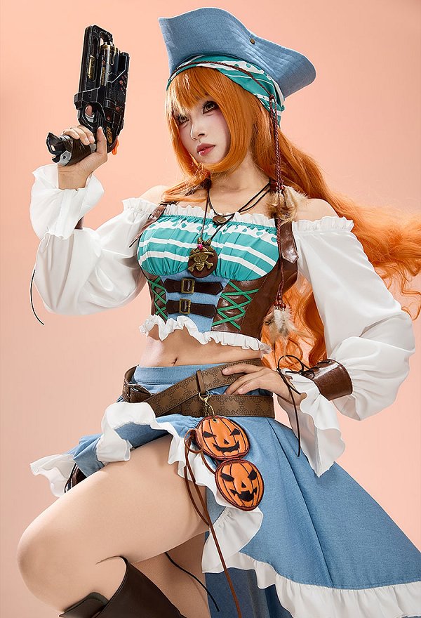 ONE PIECE ナミ ハロウィン 海賊 同人 コスプレ 衣装 ONE PIECE ナミ ハロウィン 海賊 同人 コスプレ 衣装