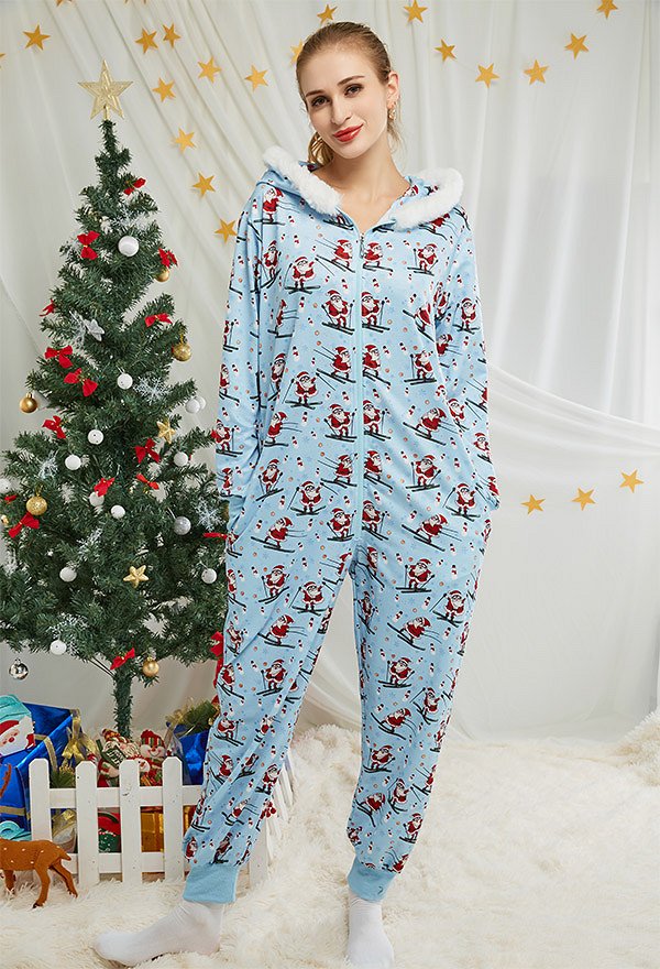 クリスマス コスプレ サンタクロース柄 着ぐるみ パジャマ