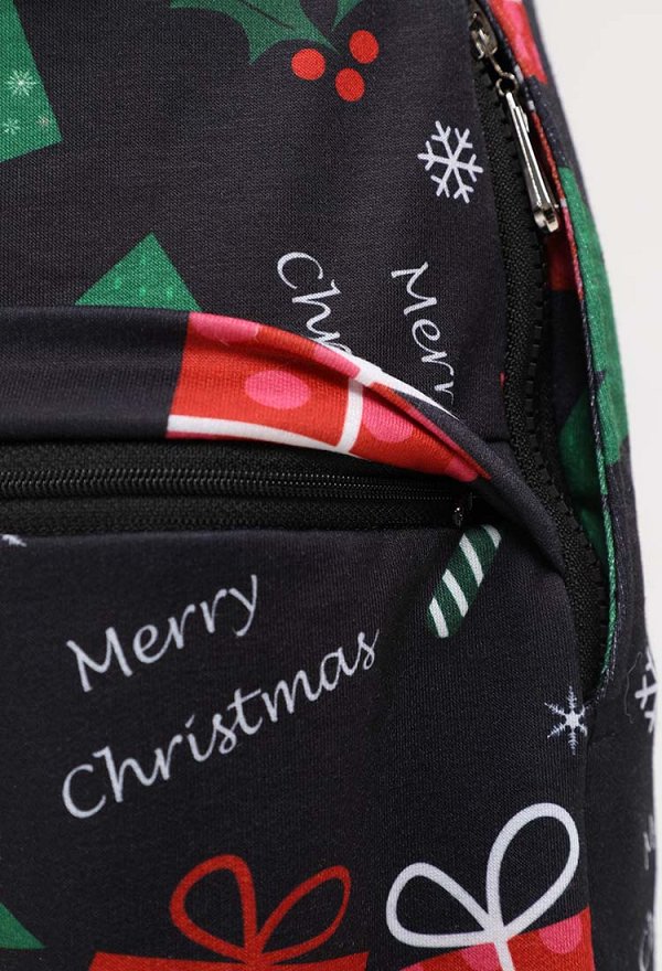 クリスマス 可愛い プレゼント つなぎ パジャマ オールインワン 黒色 クリスマス 可愛い プレゼント つなぎ パジャマ オールインワン 黒色