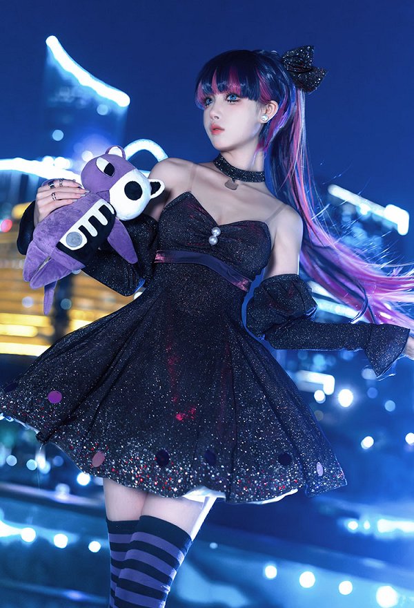 パンティ&ストッキングwithガーターベルト ストッキング 黒いドレス コスプレ 衣装