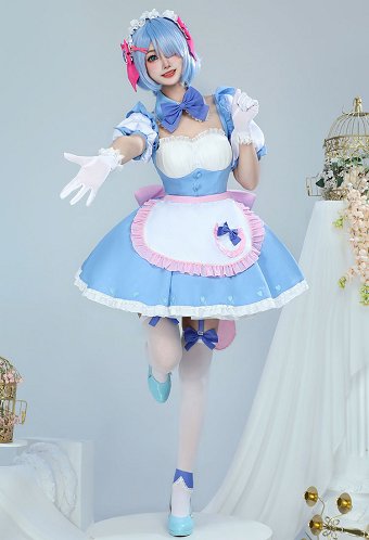 RE:ゼロから始める異世界生活 夢かわメイド レム コスプレ 衣装