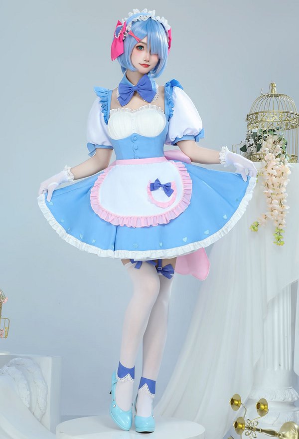 RE:ゼロから始める異世界生活 夢かわメイド レム コスプレ 衣装