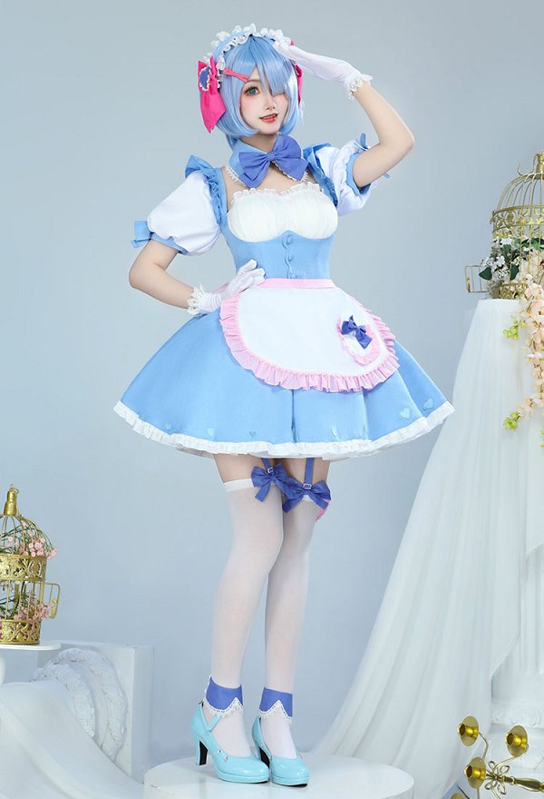 RE:ゼロから始める異世界生活 夢かわメイド レム コスプレ 衣装