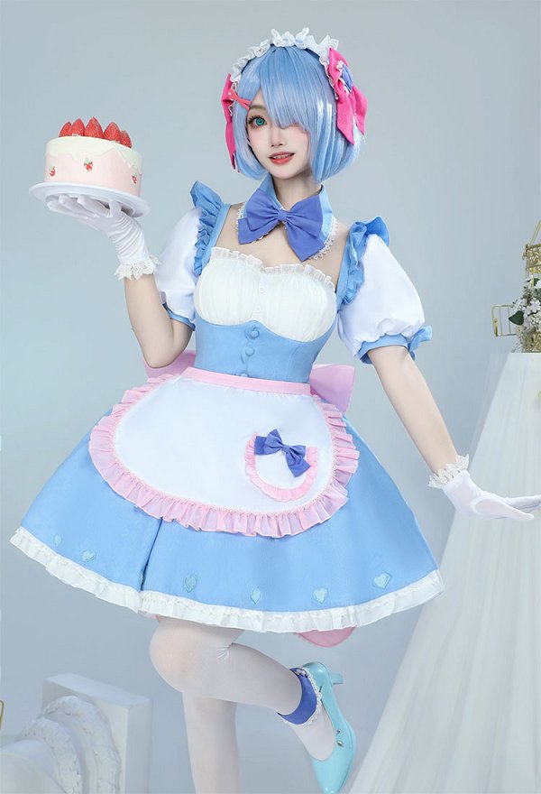 RE:ゼロから始める異世界生活 夢かわメイド レム コスプレ 衣装