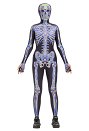 ハロウィン レーザー スカルプリント ゴシック ボディスーツ