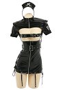 黒色 セクシー ナース レース アップドレス コスプレ 衣装