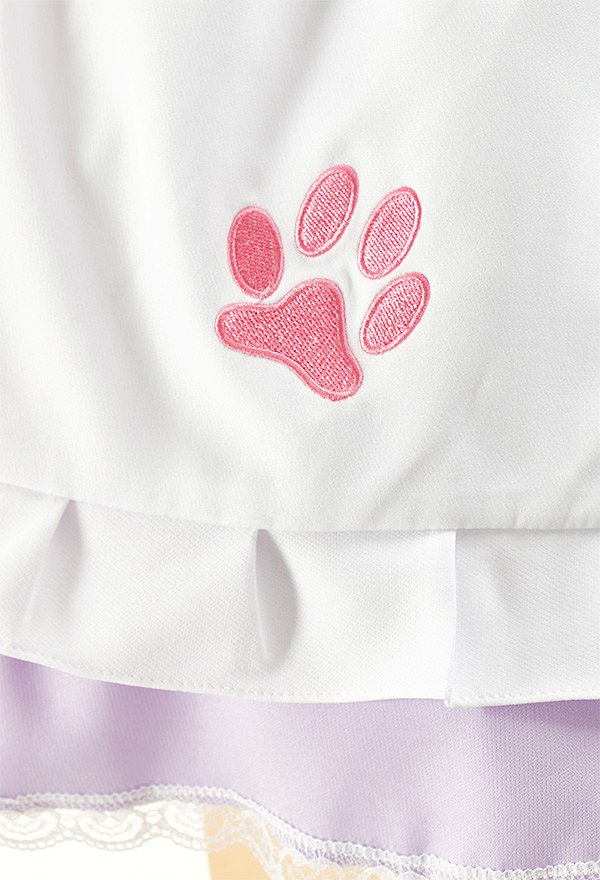女性 多色 セクシー 胸中空 メイド ドレス ホームウェア 猫 エプロン コスプレ 衣装