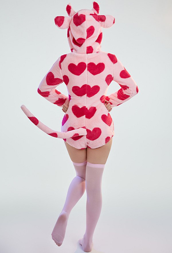カワイイ ピンク牛柄 私服 ホームウェア