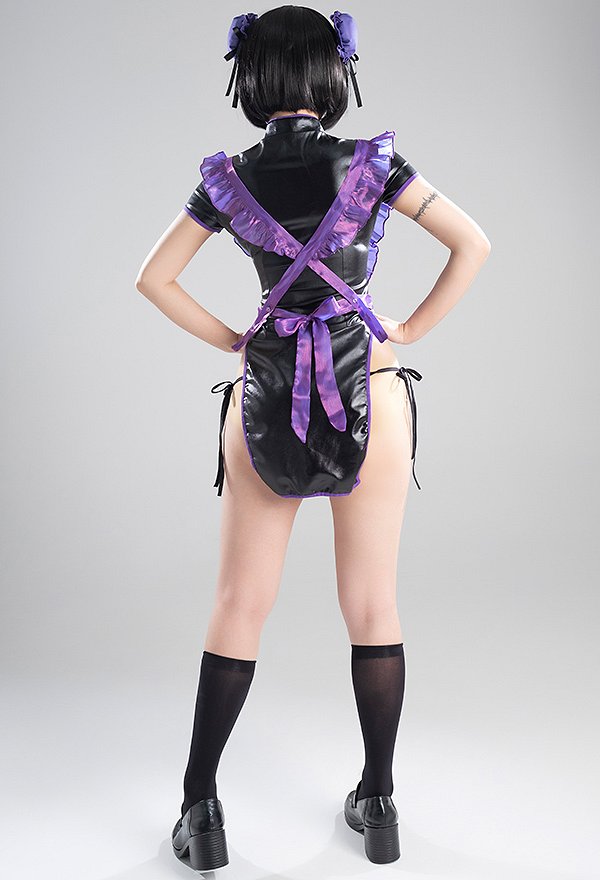 黒紫 チャイナドレス
