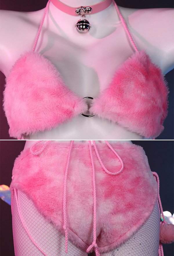 ピンク猫 セクシー ランジェリー 肉球 手袋付き