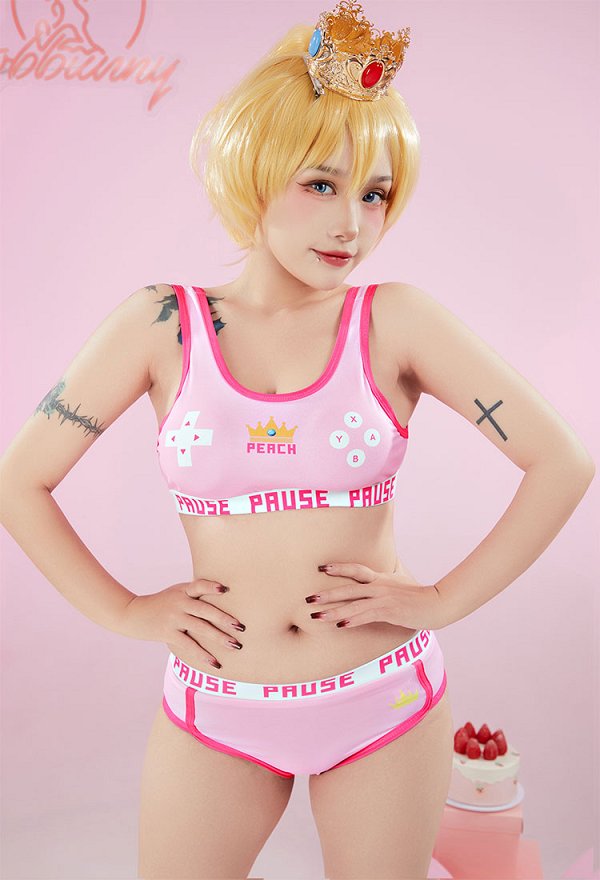 お姫様 スポーツブラ セクシー 下着 ピンク