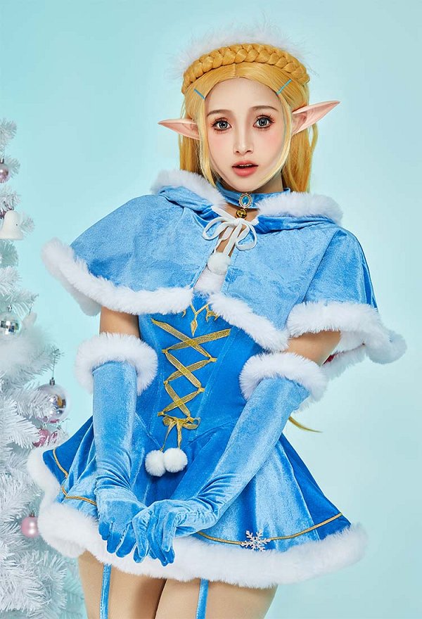 クリスマス コスプレ セクシー 下着 青色