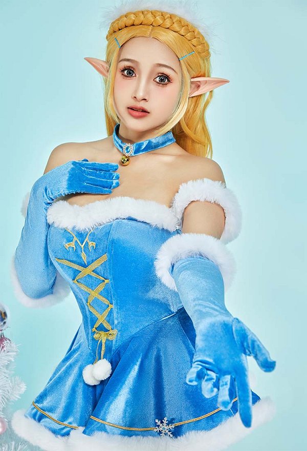 クリスマス コスプレ セクシー 下着 青色