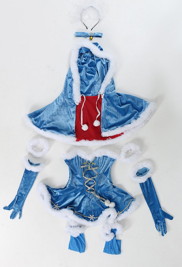 クリスマス コスプレ セクシー 下着 青色