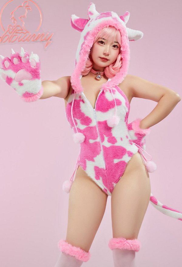乳牛 可愛い ホームウェア 下着 ピンク 乳牛 可愛い ホームウェア 下着 ピンク