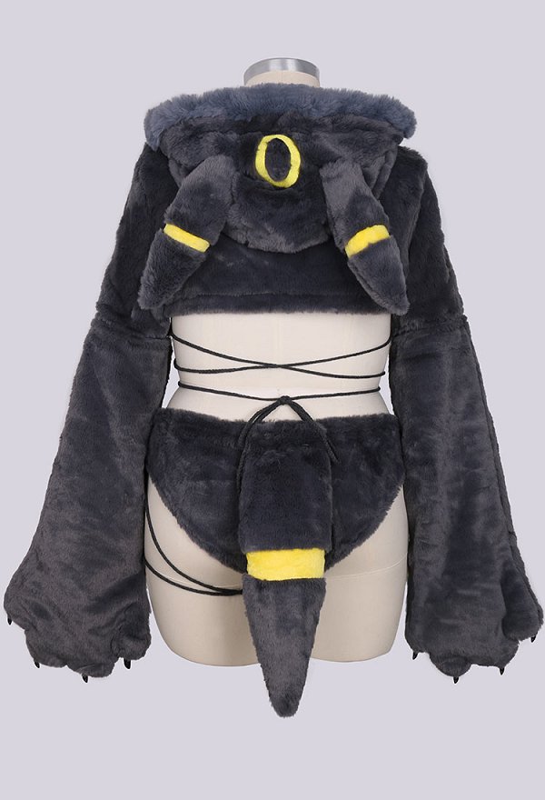 プラスサイズ PM ブラッキー 可愛い ホームウェア 下着 獣爪手袋付き