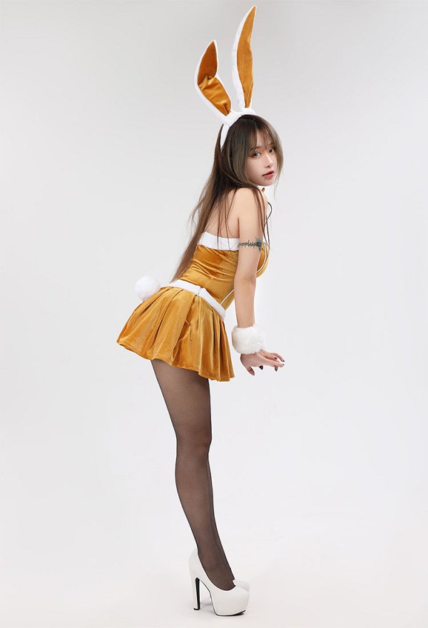 可愛い バニーガール セクシー 下着 黄色