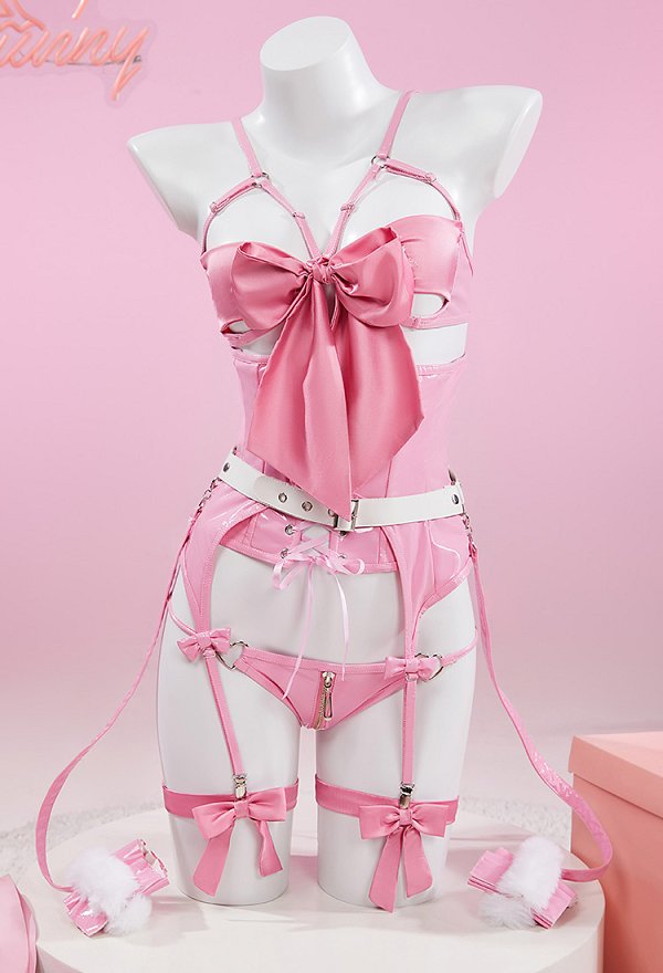 リボン 可愛い コルセット セクシー 下着 ピンク リボン 可愛い コルセット セクシー 下着 ピンク