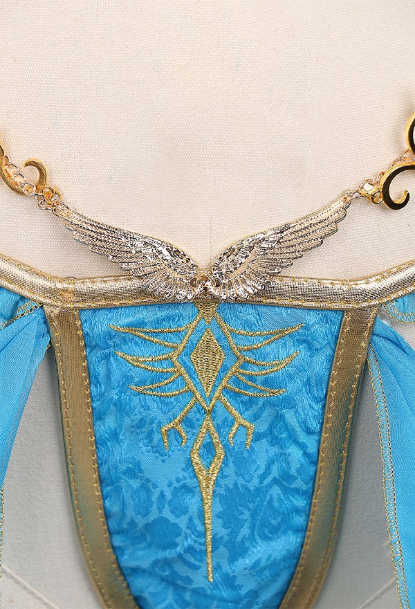 プラスサイズ ゼルダ姫 コスプレ 同人服 セクシー ランジェリー 水色