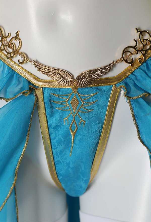 ゼルダ姫 コスプレ 同人服 セクシー ランジェリー 水色 ゼルダ姫 コスプレ 同人服 セクシー ランジェリー 水色