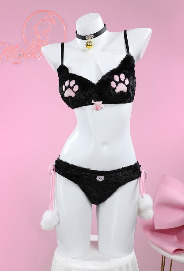 猫足模様 ぬいぐるみ ホームウェア 猫爪模様 セクシー 下着 ビキニセット 猫足模様 ぬいぐるみ ホームウェア 猫爪模様 セクシー 下着 ビキニセット