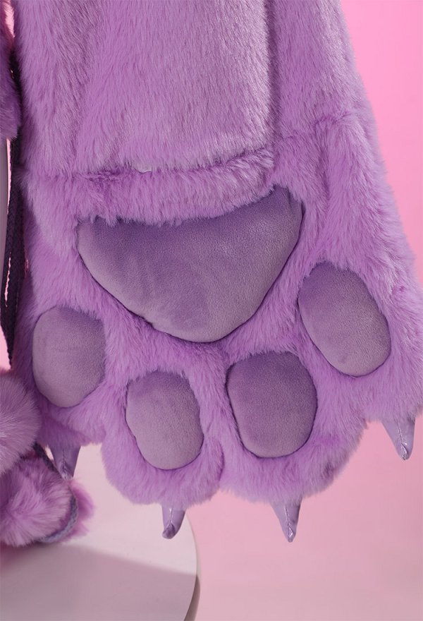 PM エーフィ コスプレ 派生服 モコモコ服 獣爪手袋付き