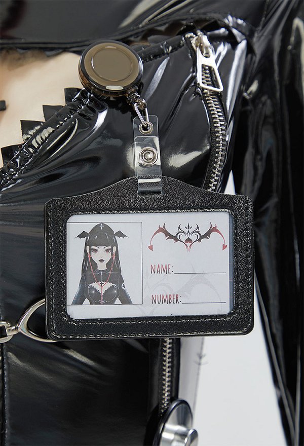 ゴシック 悪魔 セクシー ナース PUレザー 黒いドレス