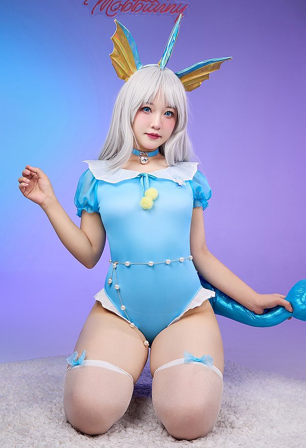 PM シャワーズ コスプレ 擬人化 かわいい 水色 ホームウェア