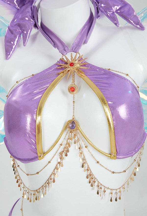 ポケモン エーフィ 擬人 コスプレ 紫色ドレス