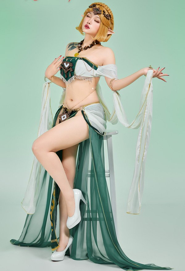 ゼルダ姫 同人服 踊り子 ドレス 下着 ゼルダ姫 同人服 踊り子 ドレス 下着