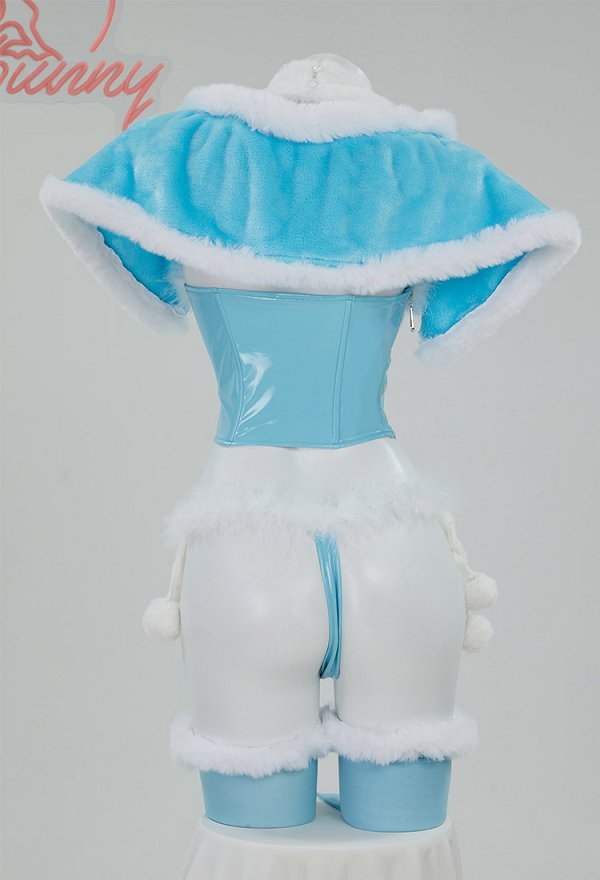 クリスマス 可愛い ランジェリー 青色 ボディースーツ
