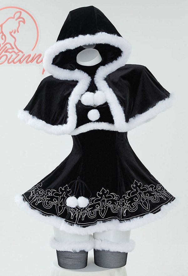 ニーア オートマタ 2B 同人 コスプレ クリスマス ドレス 黒色
