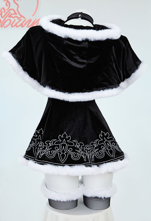ニーア オートマタ 2B 同人 コスプレ クリスマス ドレス 黒色