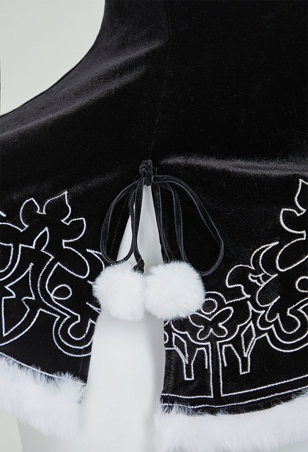 ニーア オートマタ 2B 同人 コスプレ クリスマス ドレス 黒色
