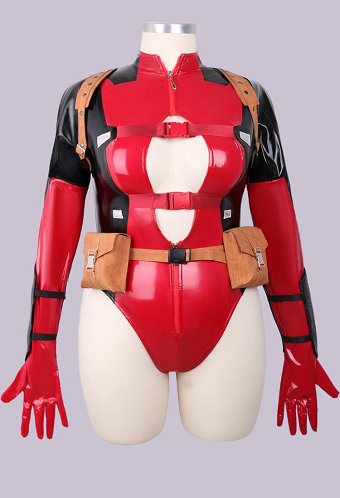 プラスサイズ デッドプール 性転換 派生服 セクシー PUレザー ボディスーツ 下着