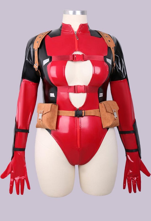 プラスサイズ デッドプール 性転換 派生服 セクシー PUレザー ボディスーツ 下着 プラスサイズ デッドプール 性転換 派生服 セクシー PUレザー ボディスーツ 下着