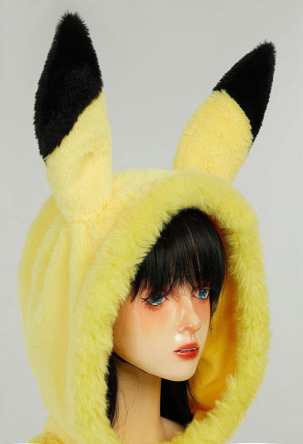 PM ピカチュウ 派生服 コスプレ ホームウェア モコモコ服 獣爪手袋付き PM ピカチュウ 派生服 コスプレ ホームウェア モコモコ服 獣爪手袋付き
